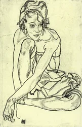 Mujer en cuclillas
